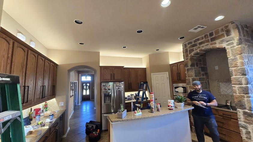 Professional light install by EZ Innovation LLC, Houston handyman